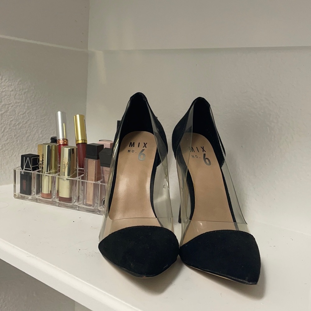 Black & Clear High Heel Shoes